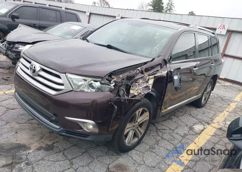 2013 Toyota Highlander Limited V6 from USA, damaged, VIN 5TDYK3EH9DS090720